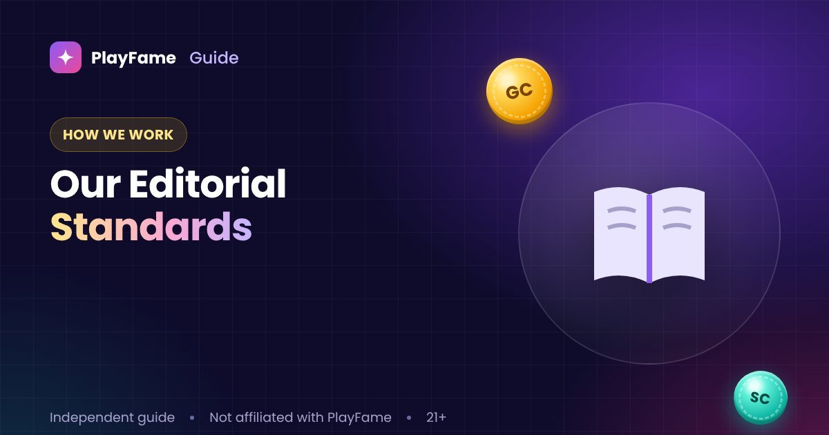 PlayFame Guide editorial standards
